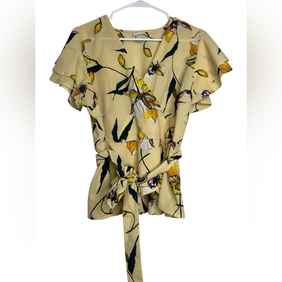 a new day Tops - a new day Yellow Floral Blouse
